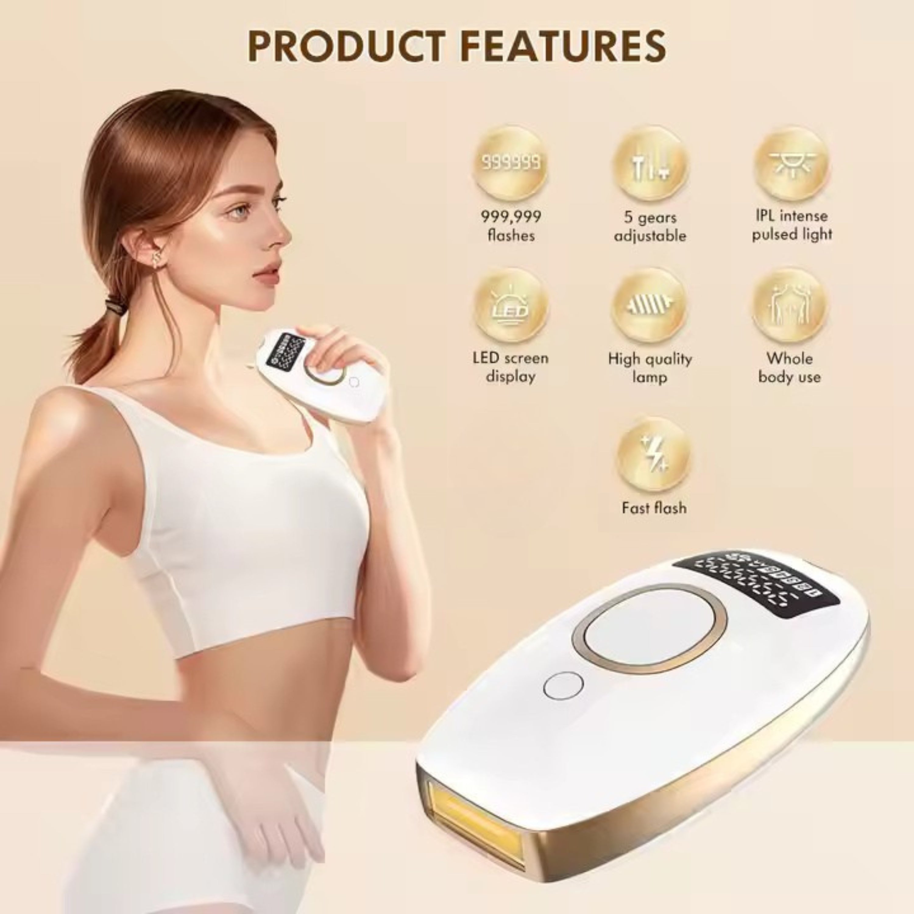 Flow IPL Laser Hair Removal Device