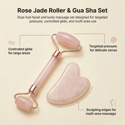 Rose Jade Roller & Gua Sha Set
