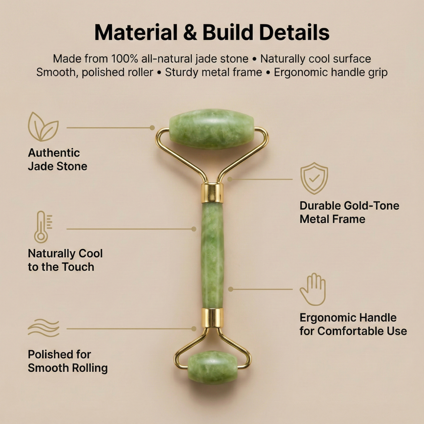 Himalayan Jade Roller Face & Neck Massager Tool