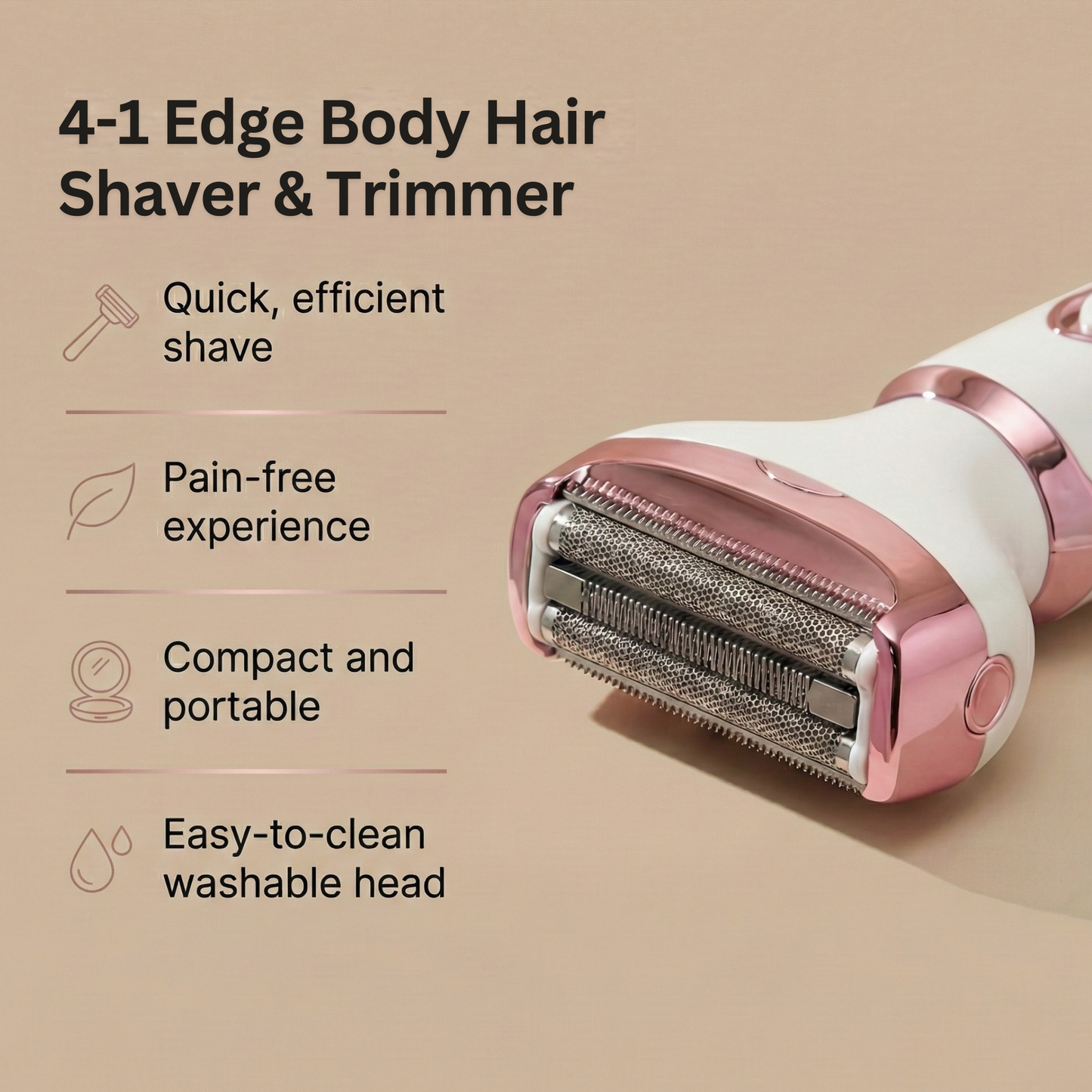 Edge 4-in-1 Rechargeable Body Shaver Trimmer