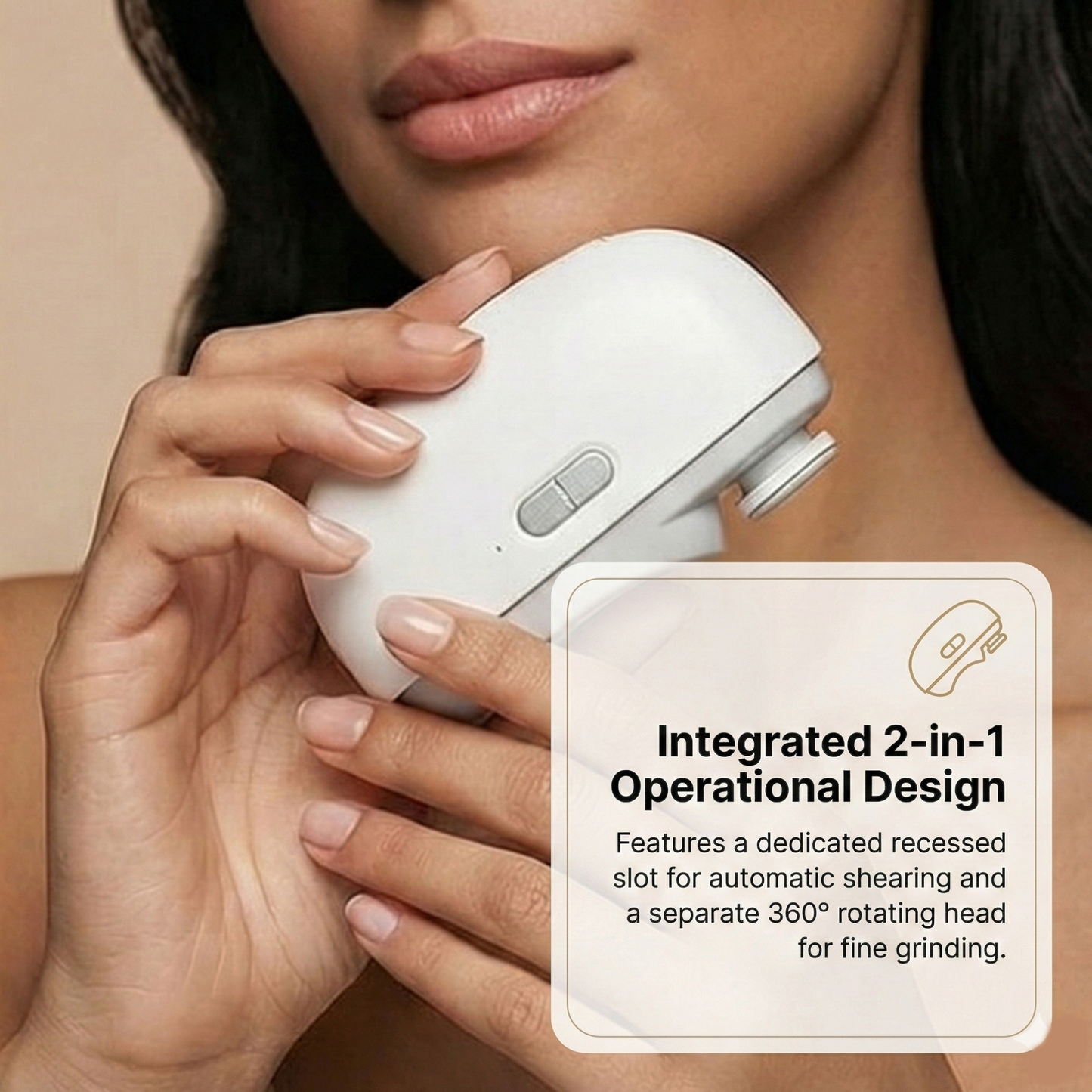 NailEase 2-in-1 Electric Nail Clipper & File