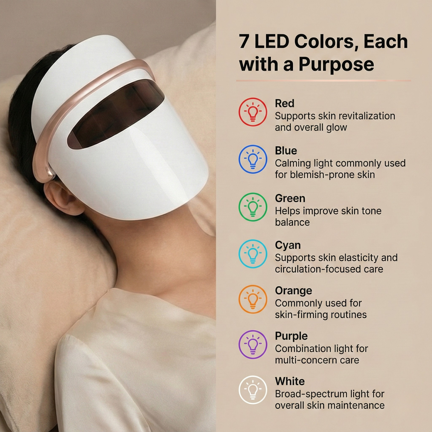 Glow LED Face Therapy Mask