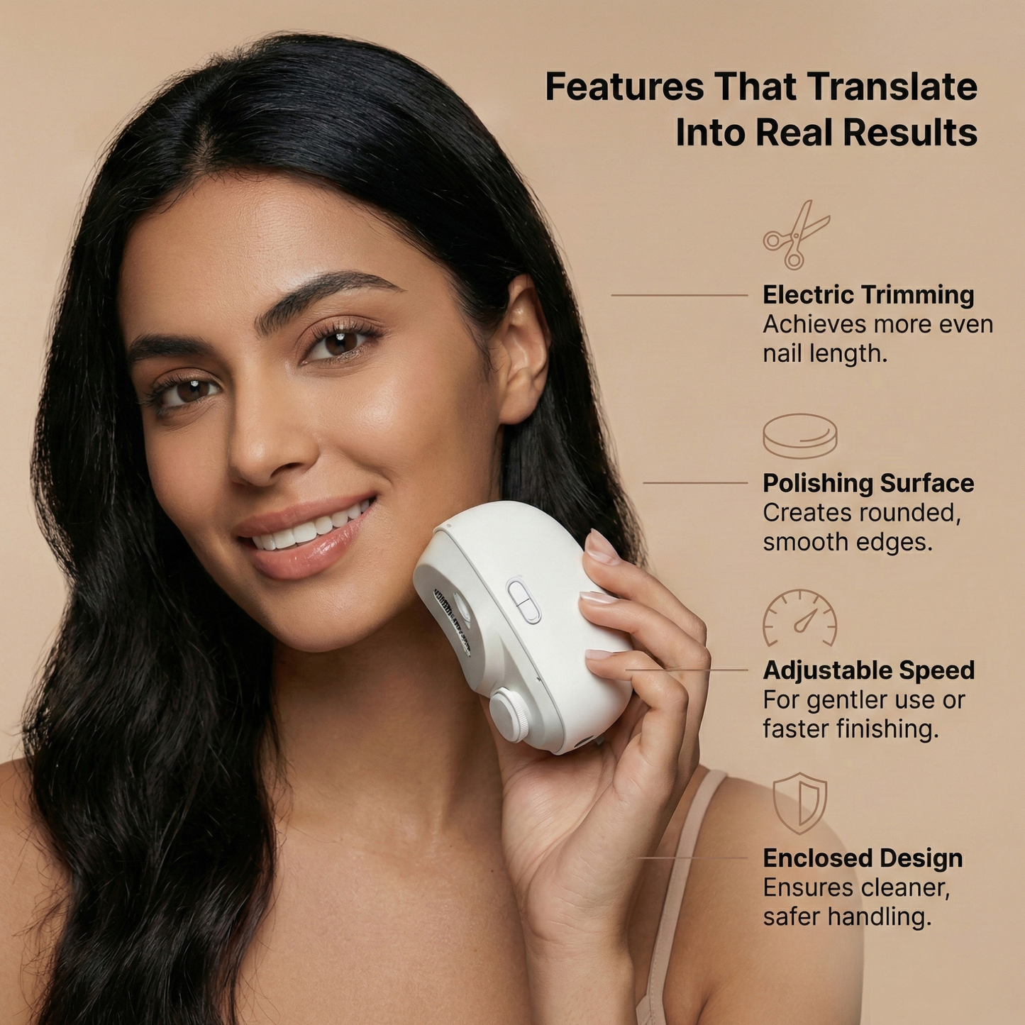 NailEase 2-in-1 Electric Nail Clipper & File