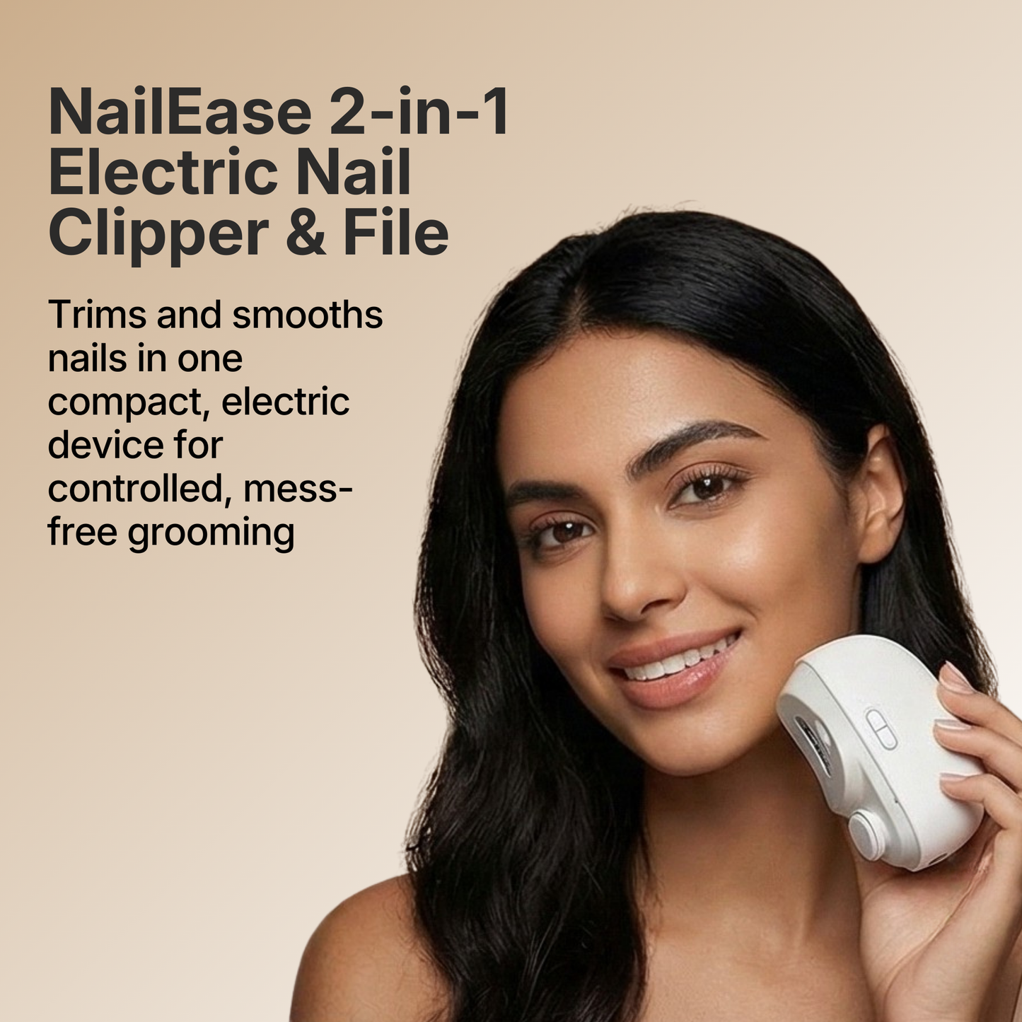NailEase 2-in-1 Electric Nail Clipper & File