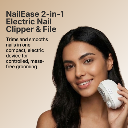 NailEase 2-in-1 Electric Nail Clipper & File