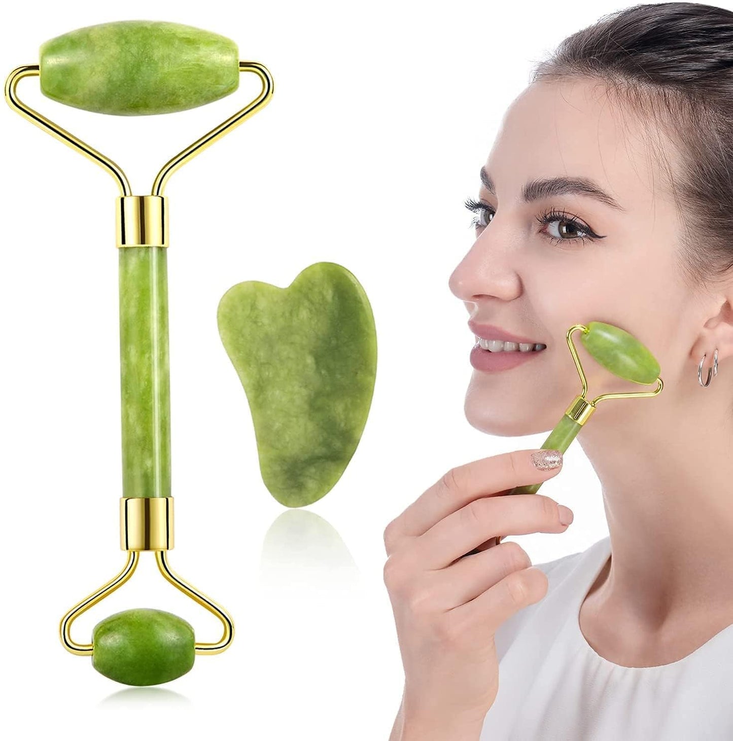 Himalayan Jade Roller & Gua Sha Set