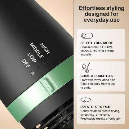 StyleAir 3-in-1 Hot Air Dryer Brush, Straightener & Volumizer Styling Tool