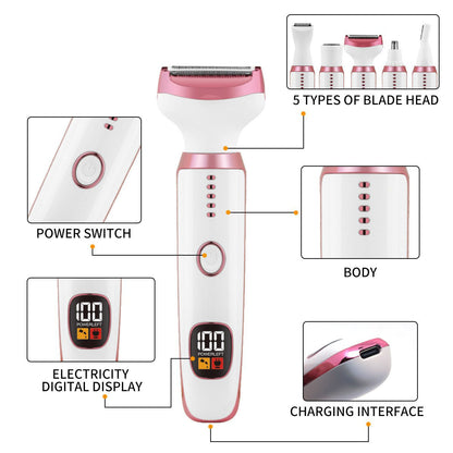 Sharp 5-in-1 Rechargeable Body Shaver Trimmer