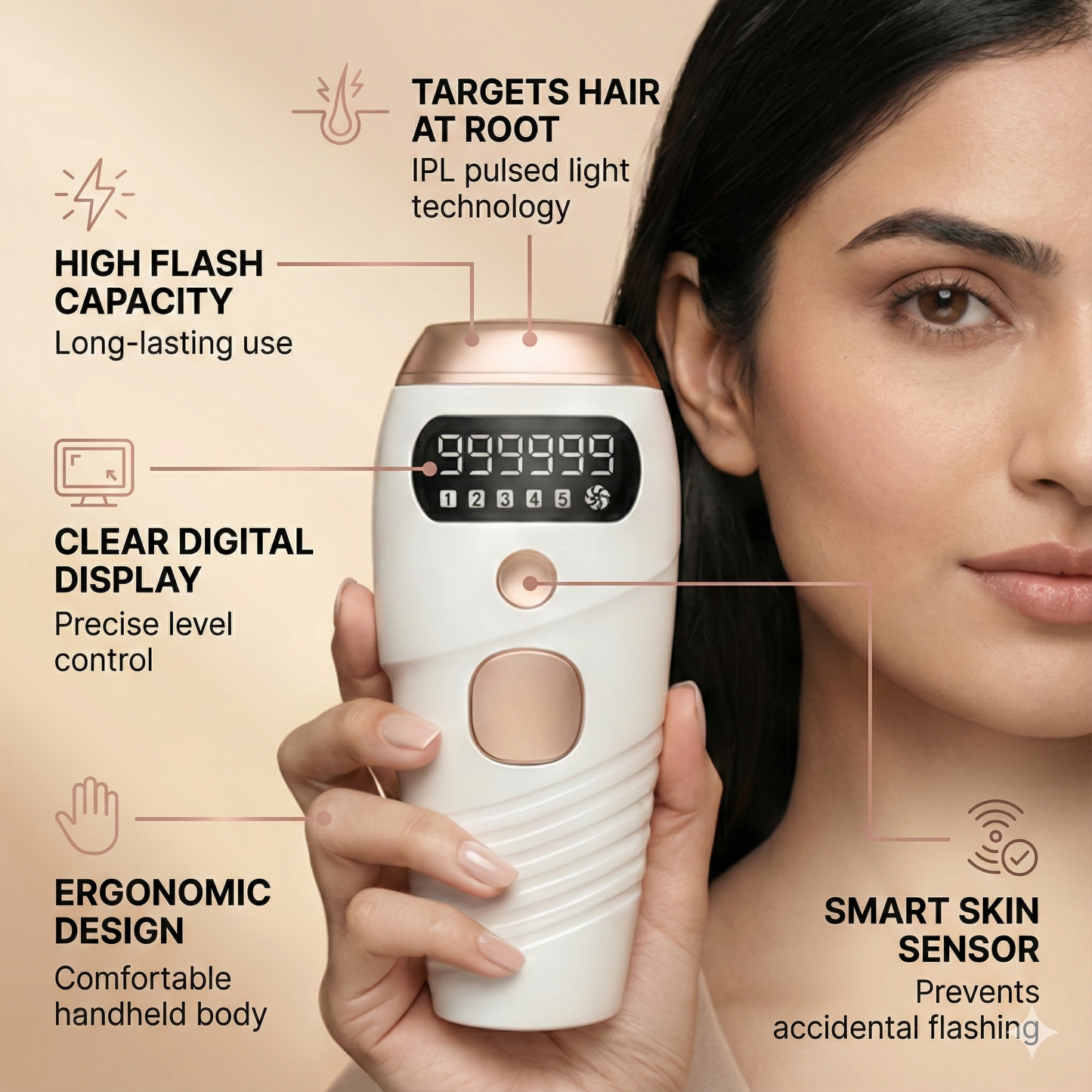 Shine IPL Laser Hair Removal Device