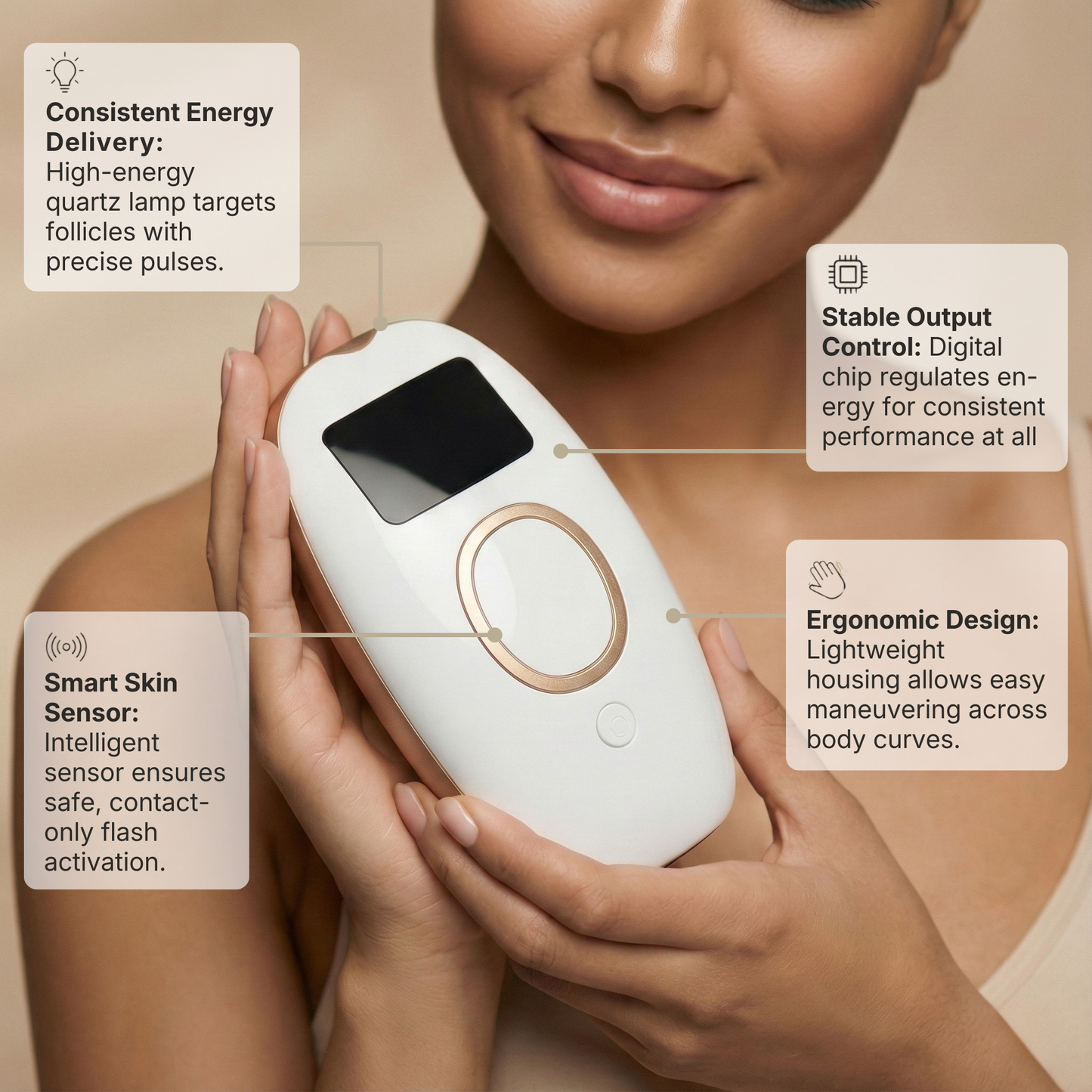 Flow IPL Laser Hair Removal Device