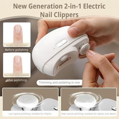 NailEase 2-in-1 Electric Nail Clipper & File