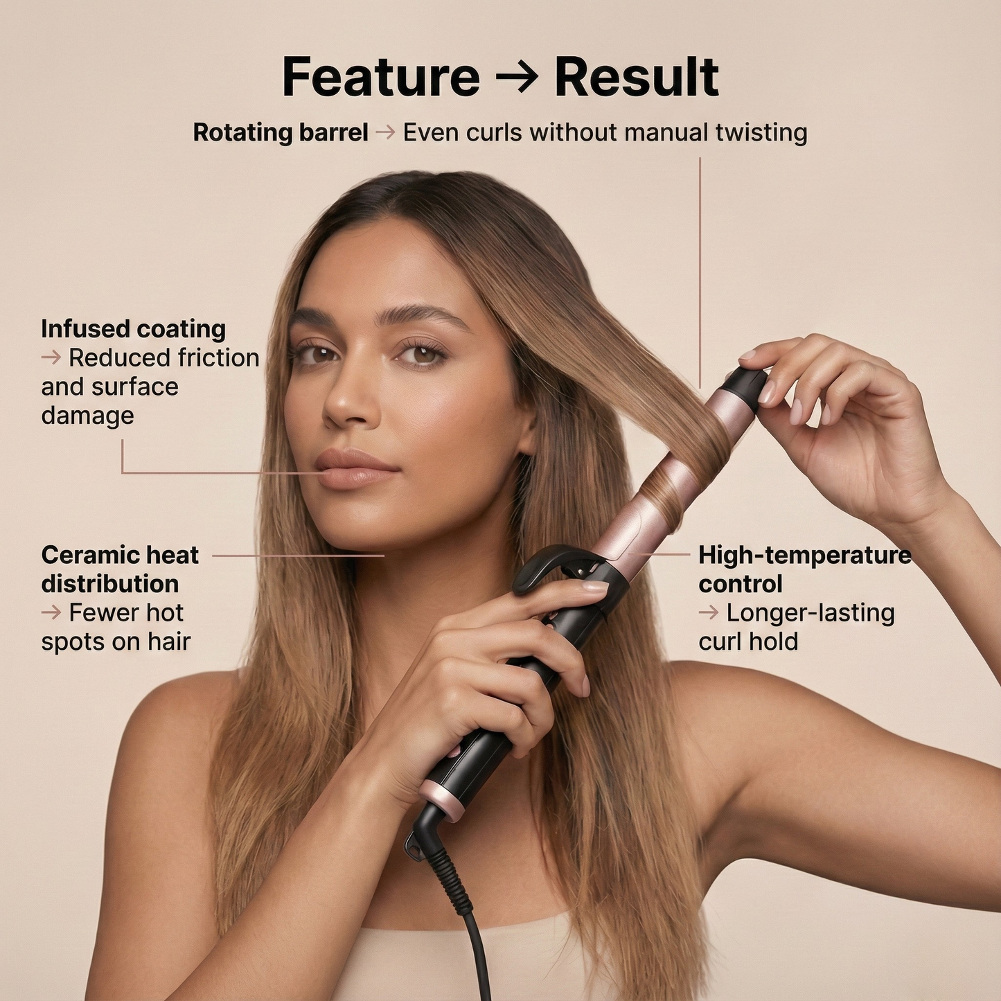 Twirl Automatic Rotating Hair Curling Iron
