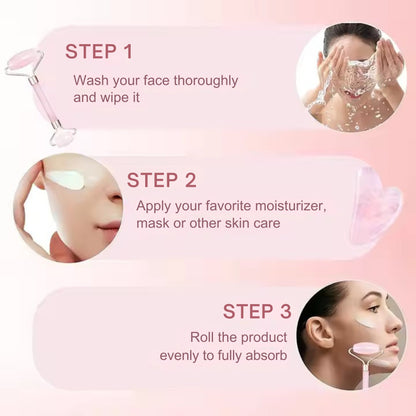 Rose Jade Roller & Gua Sha Set