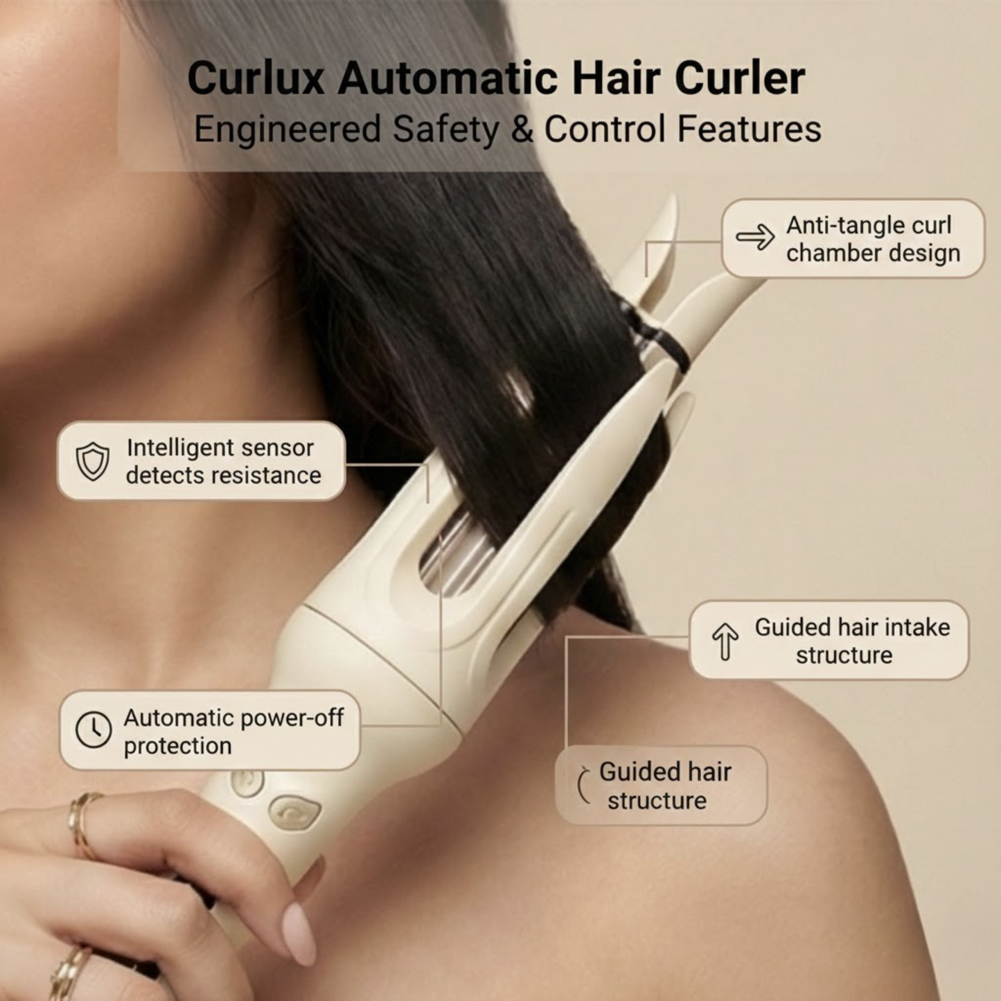 Curlux Automatic Rotating Hair Curling Iron
