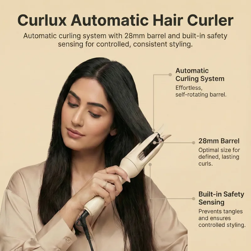 Curlux Automatic Rotating Hair Curling Iron