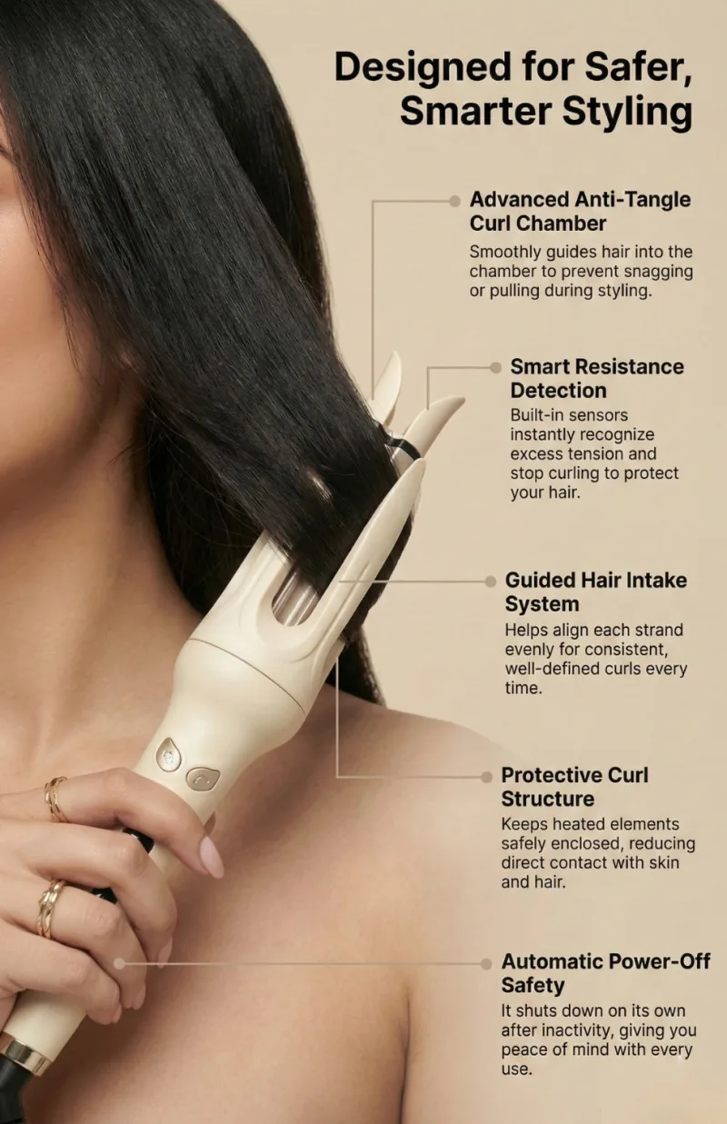 Curlux Automatic Rotating Hair Curling Iron