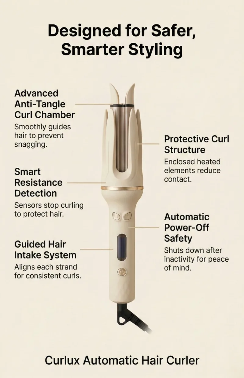 Curlux Automatic Rotating Hair Curling Iron