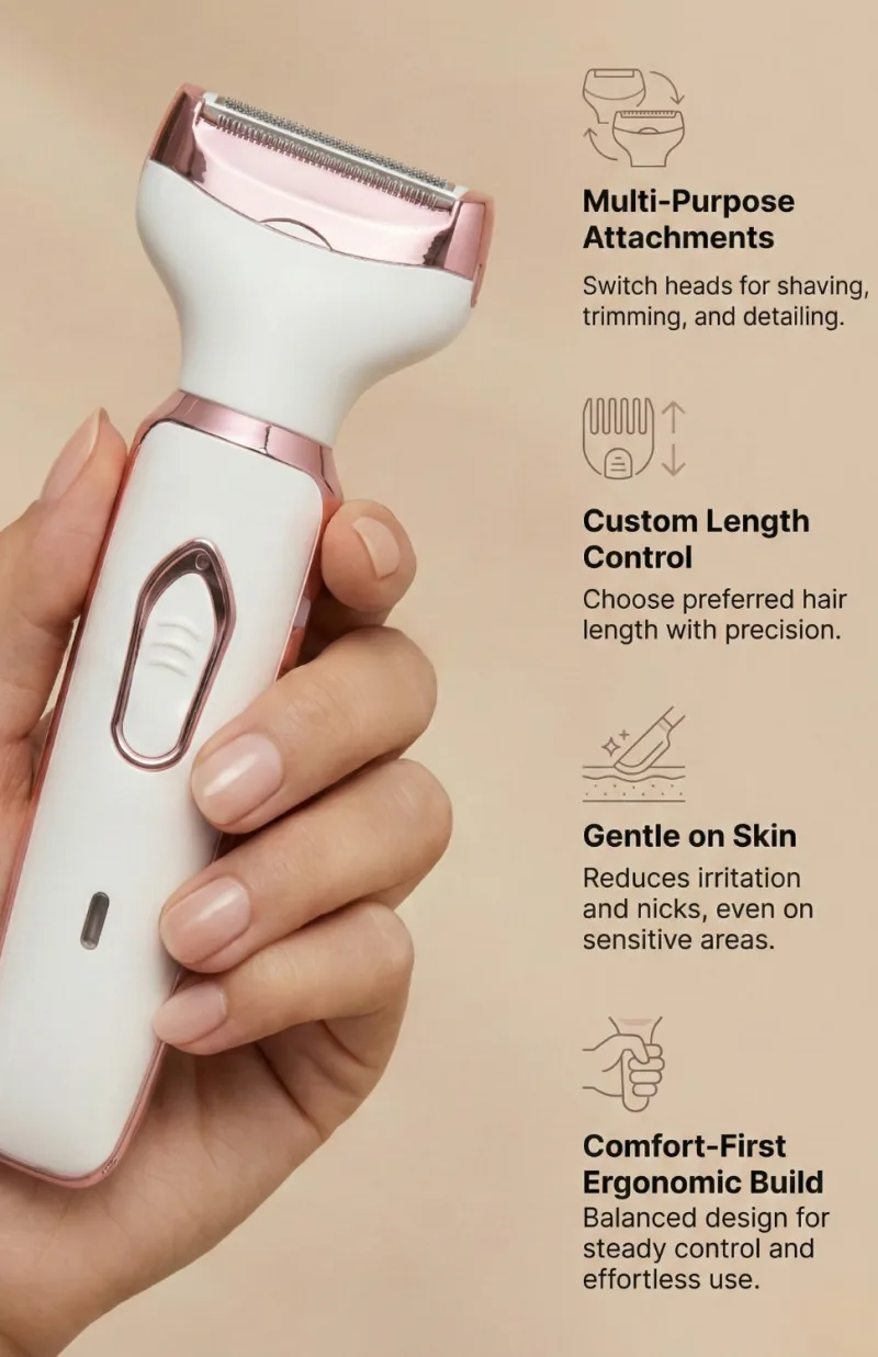 Edge 4-in-1 Rechargeable Body Shaver Trimmer