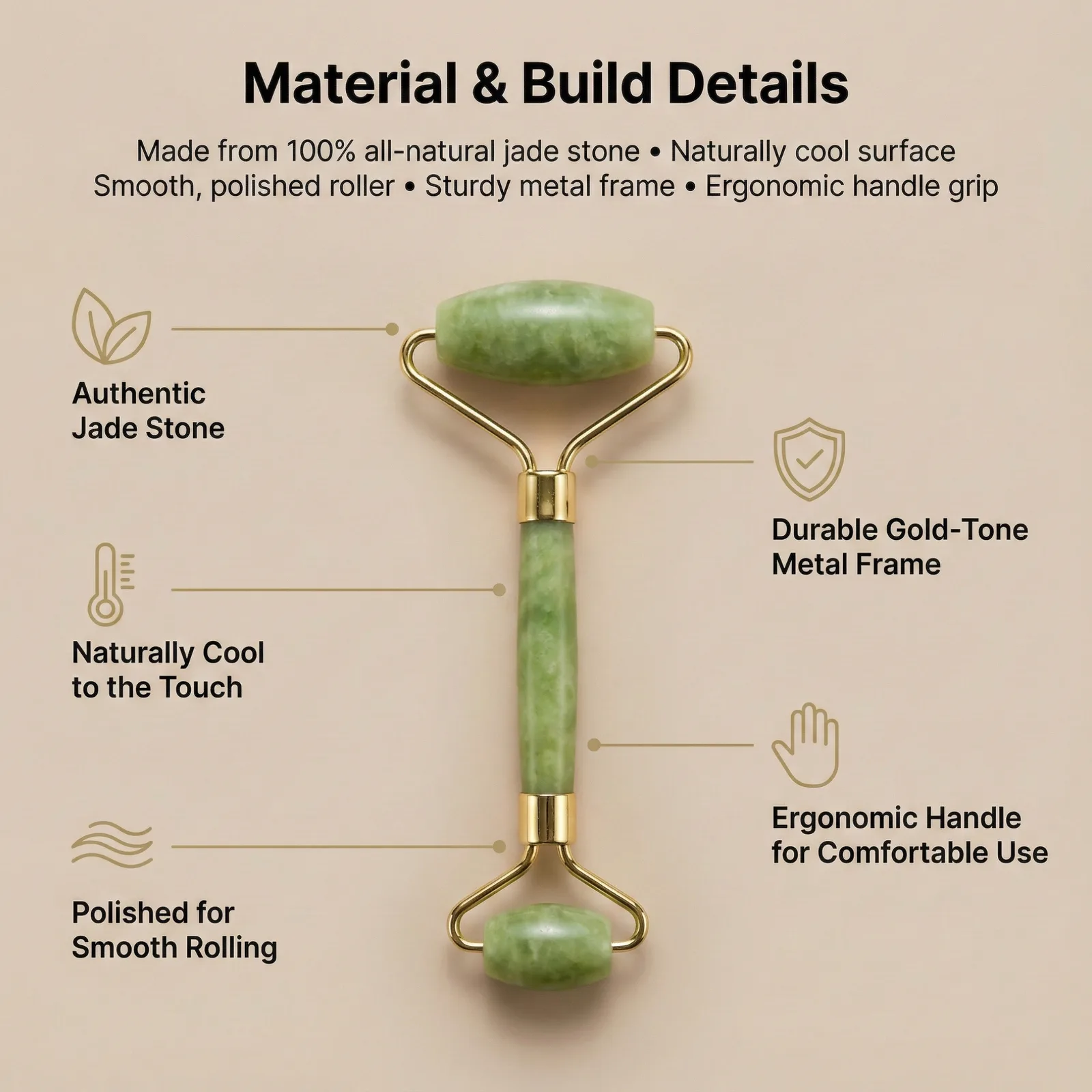 Himalayan Jade Roller Face & Neck Massager Tool