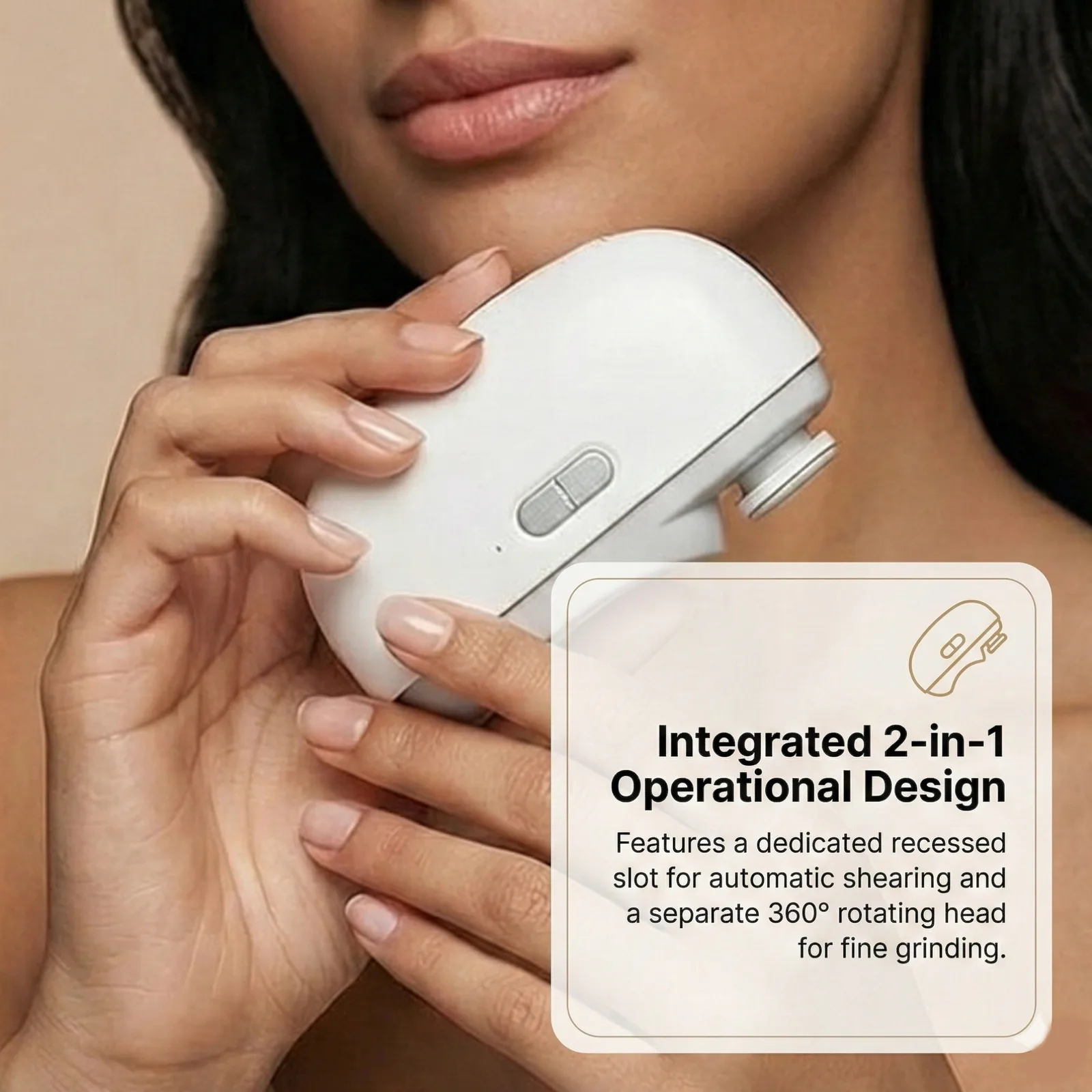 NailEase 2-in-1 Electric Nail Clipper & File