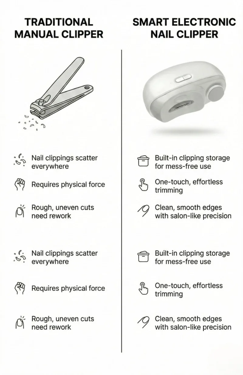 NailEase 2-in-1 Electric Nail Clipper & File