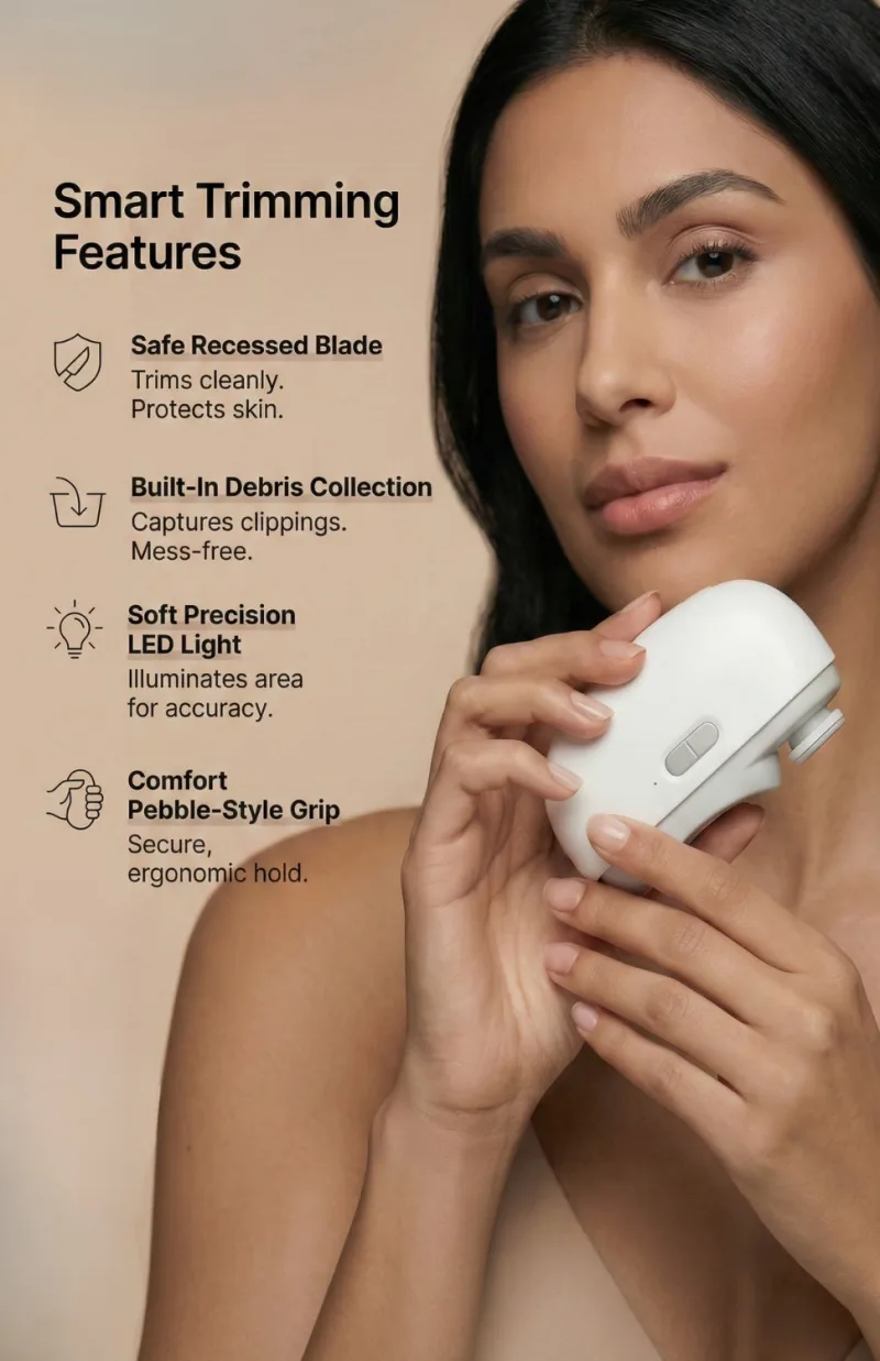 NailEase 2-in-1 Electric Nail Clipper & File