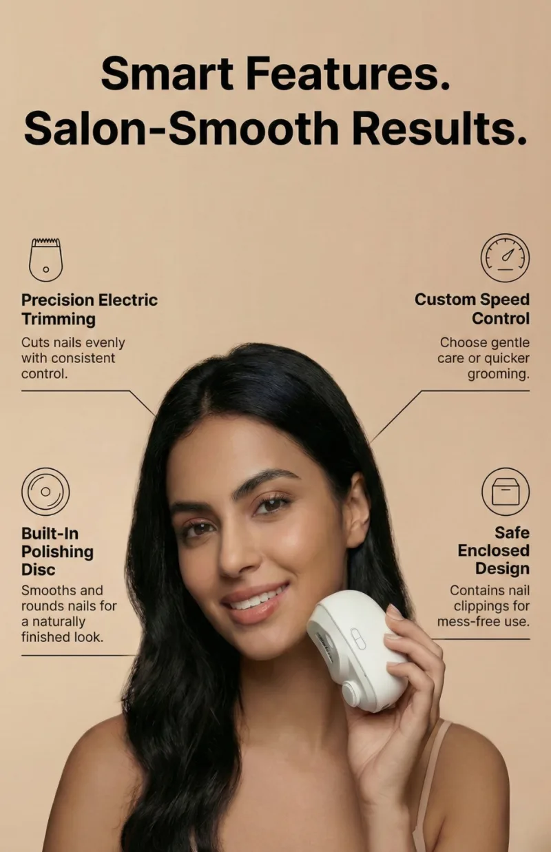 NailEase 2-in-1 Electric Nail Clipper & File