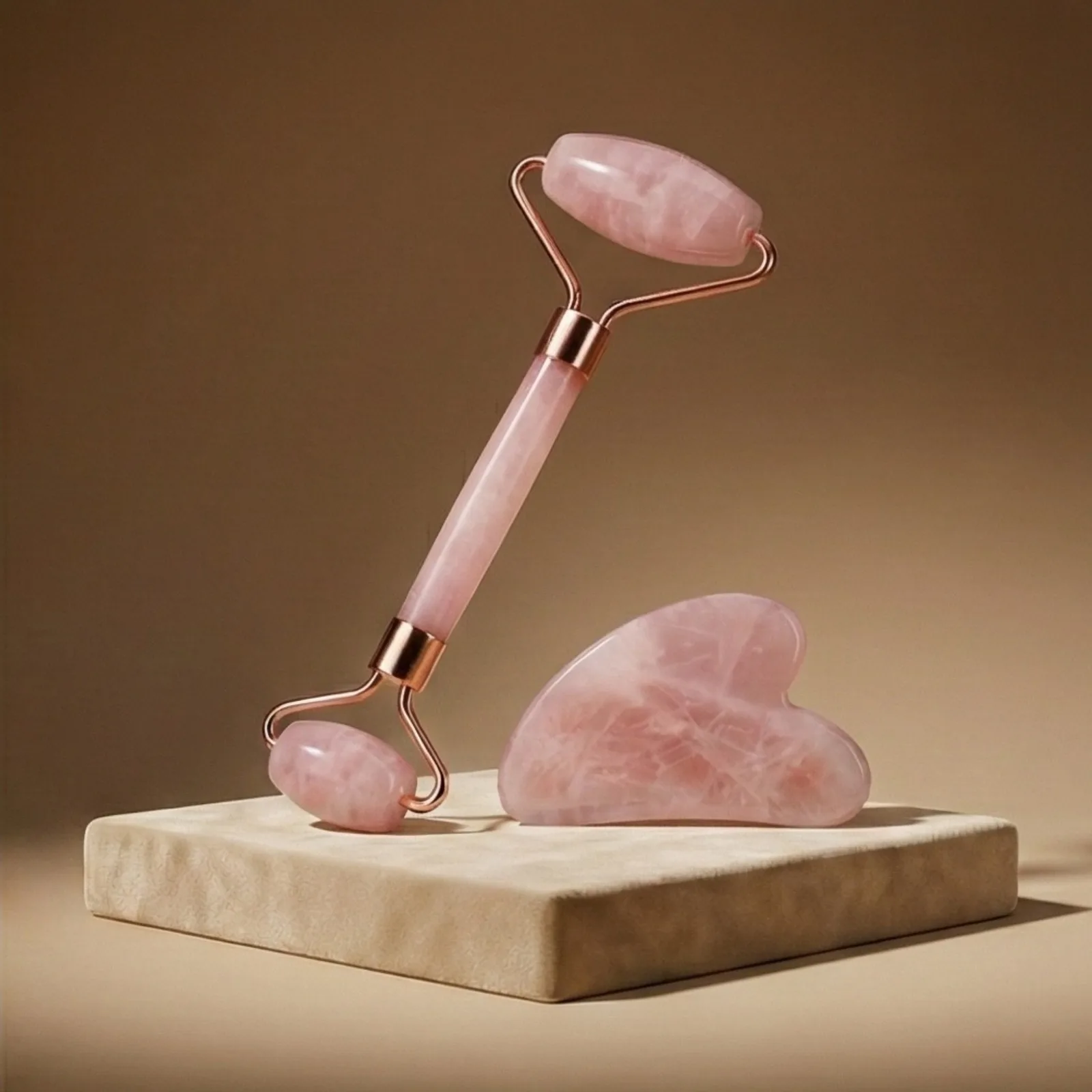 Rose Jade Roller & Gua Sha Set