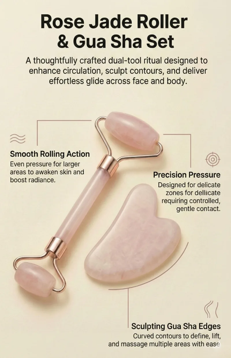 Rose Jade Roller & Gua Sha Set